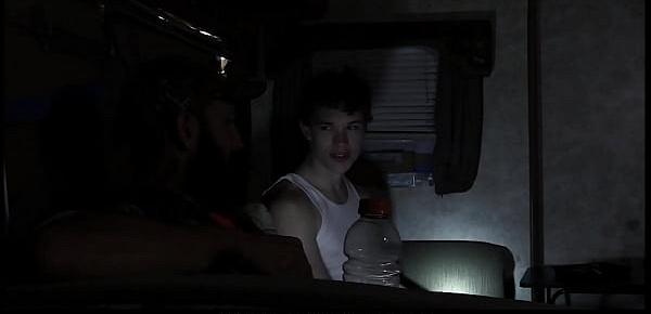  Trailer Park Step Dad And Twink Step Son Power Outage Lights Out Fucking